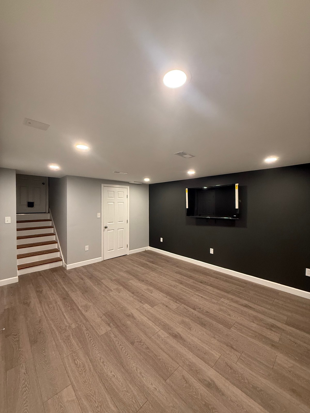 Finished basement from Navarro’s project portfolio